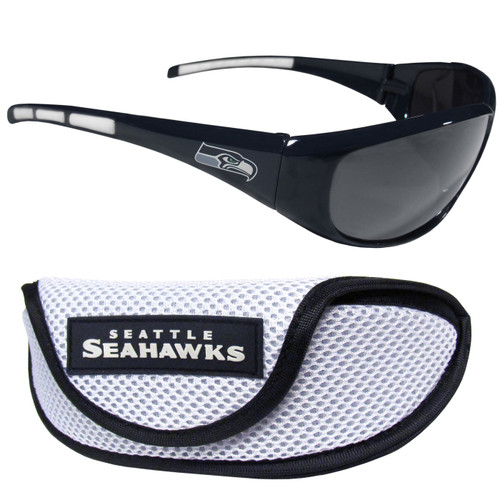 Seattle Seahawks Wrap Sunglasses and Case Set