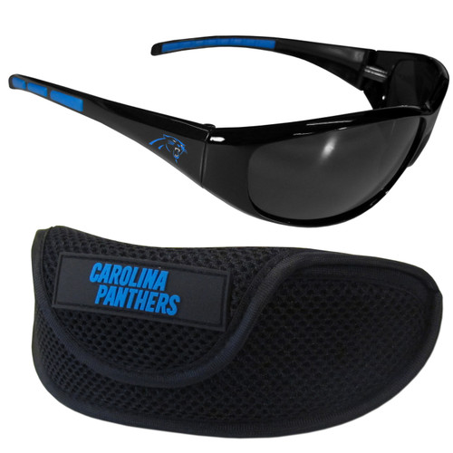 Carolina Panthers Wrap Sunglass and Case Sport Set