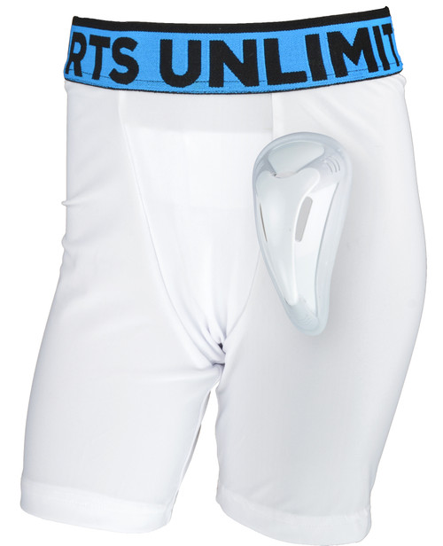 Sports Unlimited Youth Baseball Compression Short Supporter with Flex Cup - 2-Pack