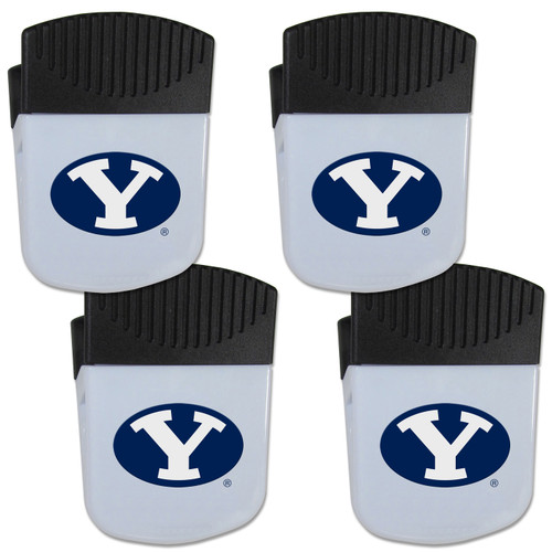 BYU Cougars Chip Clip Magnet with Bottle Opener - 4 Pack