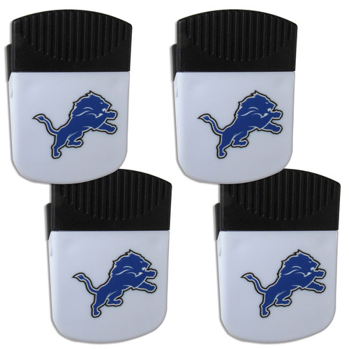 Detroit Lions 4 Pack Chip Clip Magnet With Bottle Opener