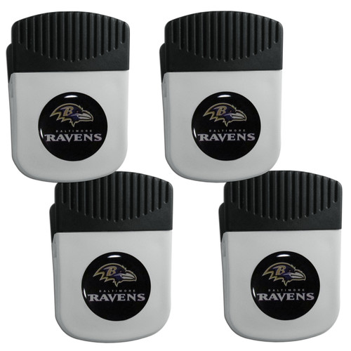 Baltimore Ravens Siskiyou 4 Pack Chip Clip Magnet