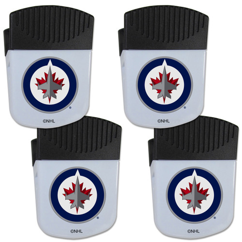 Winnipeg Jets 4 Pack Chip Clip Magnet With Bottle Opener