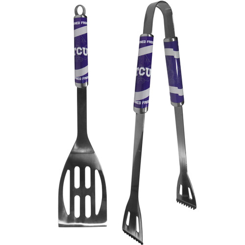 Texas Christian Horned Frogs 2 Piece Steel BBQ Tool Set