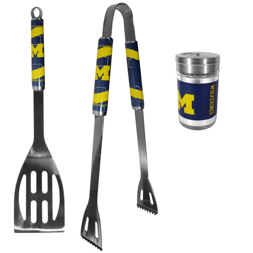 Michigan Wolverines 2 Piece BBQ Set with Season Shaker