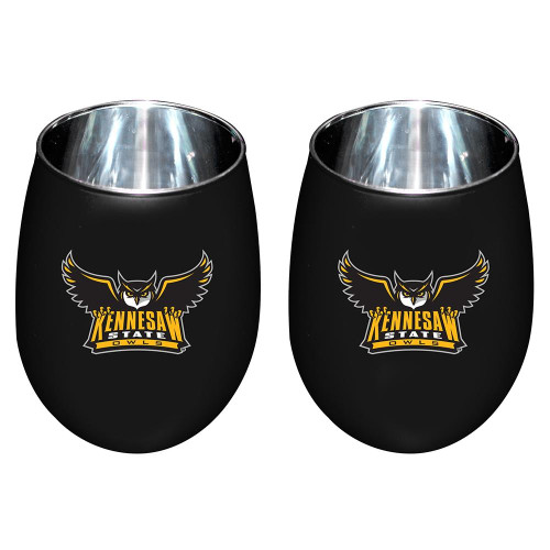 Kennesaw State Owls 12 oz. Stainless Steel Matte Stemless Tumbler
