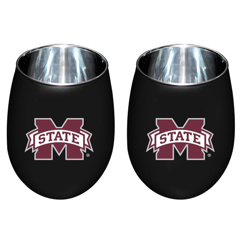 Mississippi State Bulldogs 12 oz. Stainless Steel Matte Stemless Tumbler