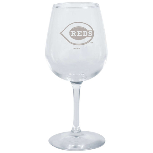 Cincinnati Reds 12.75 oz. Etched Stemmed Wine Glass