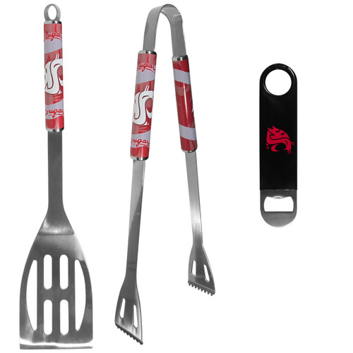 Washington State Cougars 2 Piece BBQ Set and Bottle Opener