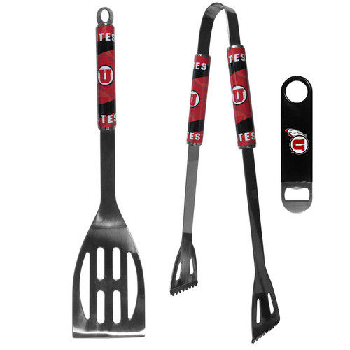 Utah Utes 2 Piece BBQ Set and Bottle Opener