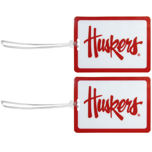 Nebraska Cornhuskers Vinyl Luggage Tag - 2 Pack