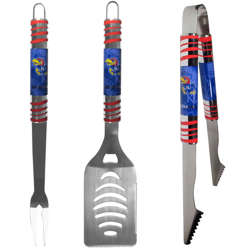 Kansas Jayhawks 3 Piece Tailgater BBQ Set