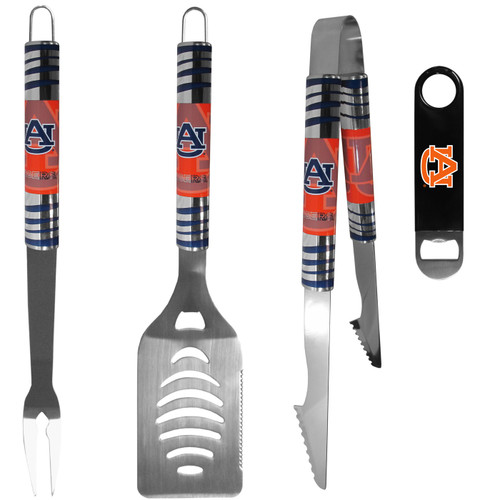 Auburn Tigers 3 Piece BBQ Set and Bottle Opener