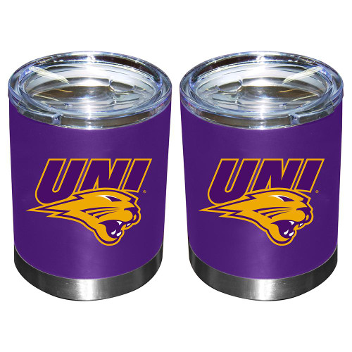 Northern Iowa Panthers Matte Stainless Steel Single Wall Low Ball