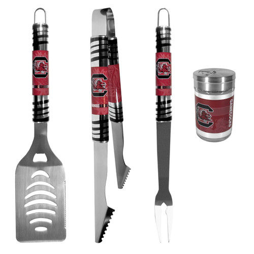 South Carolina Gamecocks 3 Piece Tailgater BBQ Set and Season Shaker
