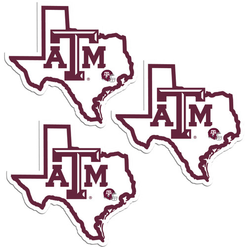 Texas A&M Aggies Home State Decal - 3 Pack
