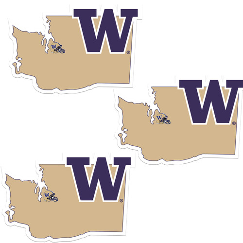 Washington Huskies Home State Decal - 3 Pack