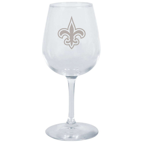 New Orleans Saints 12.75 oz. Etched Stemmed Wine Glass