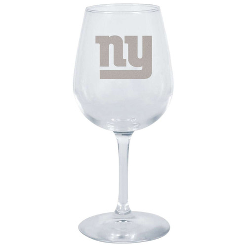 New York Giants 12.75 oz. Etched Stemmed Wine Glass