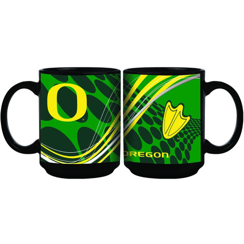 Oregon Ducks 15 oz. Black Dynamic Mug