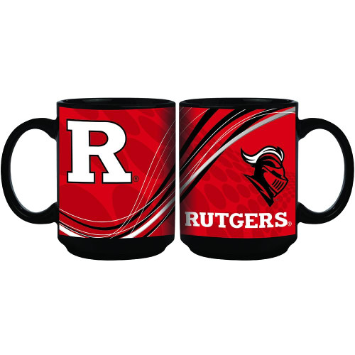 Rutgers Scarlet Knights 15 oz. Black Dynamic Mug