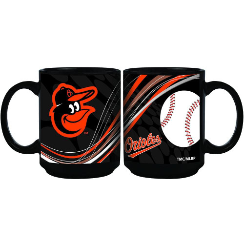 Baltimore Orioles 15 oz. Black Dynamic Mug