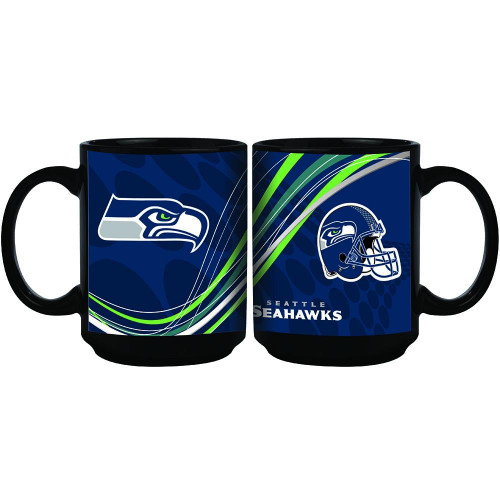 Seattle Seahawks 15 oz. Black Dynamic Mug
