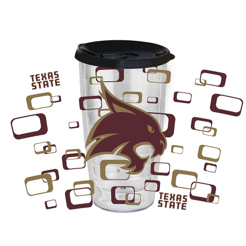 Texas State Bobcats 16 oz. Tritan Tumbler with Color Lid