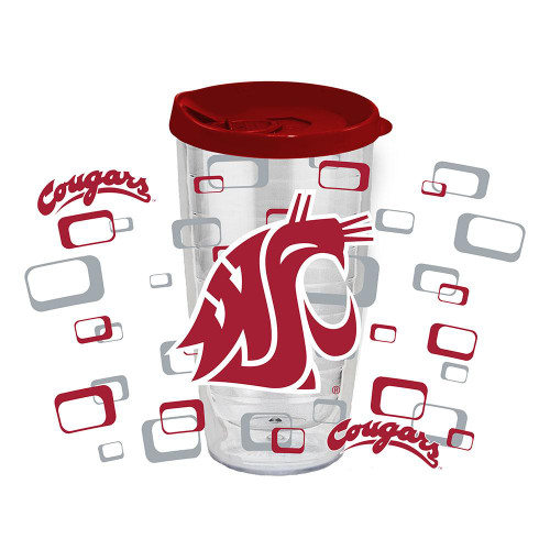 Washington State Cougars 16 oz. Tritan Tumbler with Color Lid