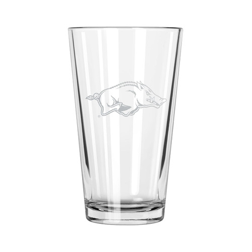 Arkansas Razorbacks 17 oz. Etched Pint Glass