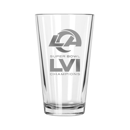 Los Angeles Rams Super Bowl 17 oz. Etched Pint Glass