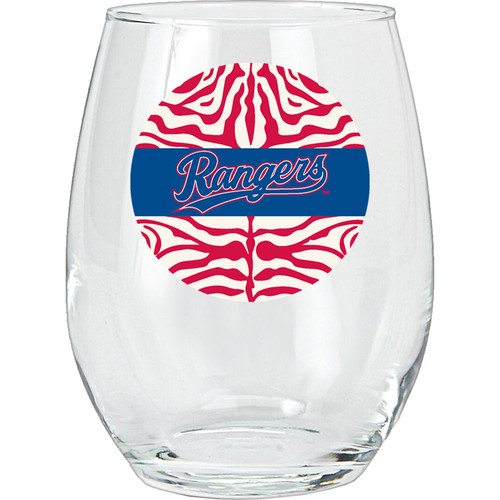 Texas Rangers 15 oz. Stemless Wine Glass