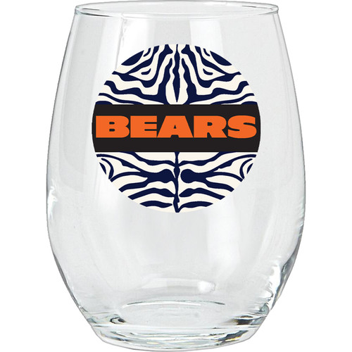 Chicago Bears 15 oz. Stemless Wine Glass
