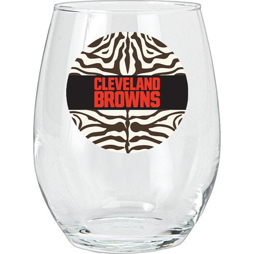 Cleveland Browns 15 oz. Stemless Wine Glass