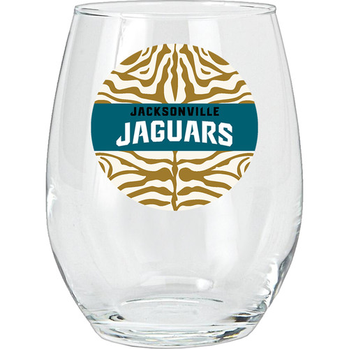 Jacksonville Jaguars 15 oz. Stemless Wine Glass