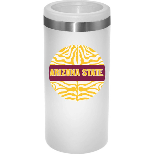 Arizona State Sun Devils 12 oz. White Stainless Steel Slim Can Holder