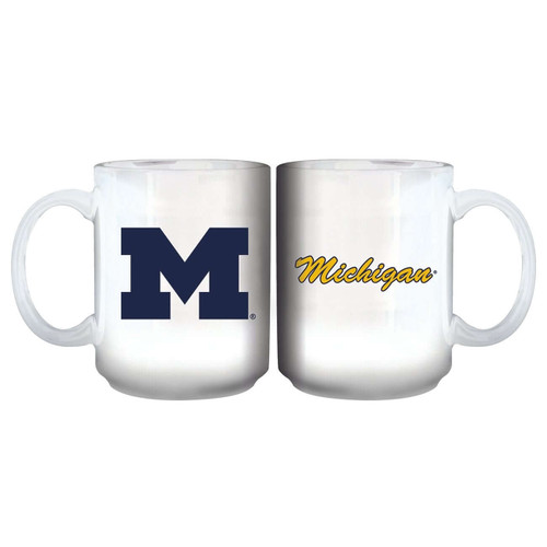 Michigan Wolverines 11 oz. White Mug