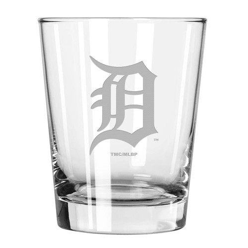 Detroit Tigers 15 oz. Etched Double Old Fashioned Glass