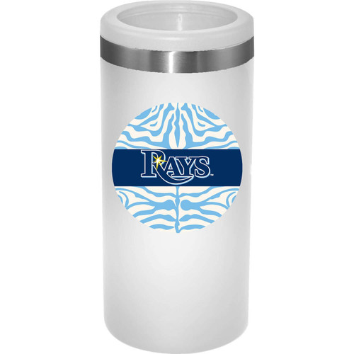 Tampa Bay Rays 12 oz. White Stainless Steel Slim Can Holder