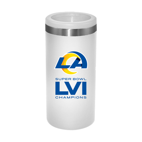 Los Angeles Rams  Super Bowl White Stainless Steel Slim Can Holder