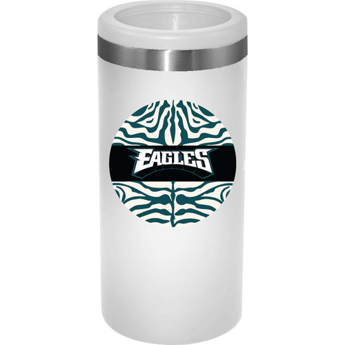 Philadelphia Eagles 12 oz. White Stainless Steel Slim Can Holder