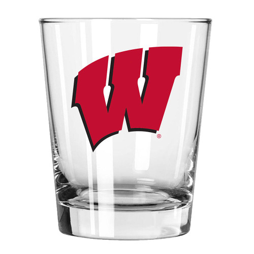 Wisconsin Badgers 15 oz. Double Old Fashioned Glass