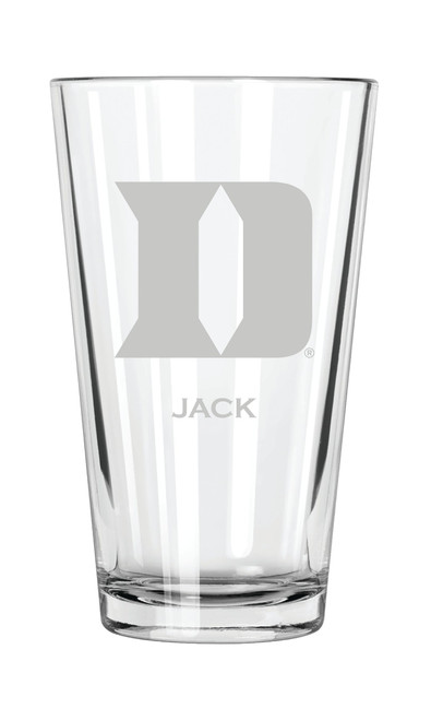 Duke Blue Devils Personalized 16 oz. Pint Glass