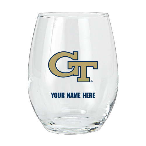 Georgia Tech Yellow Jackets Personalized 15 oz. Stemless Wine Glass