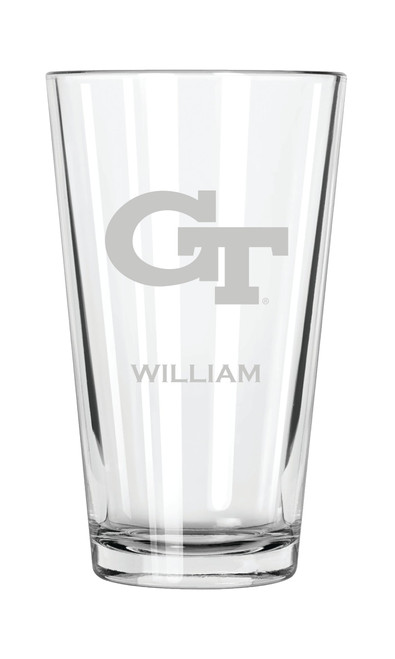 Georgia Tech Yellow Jackets Personalized 16 oz. Etched Pint Glass