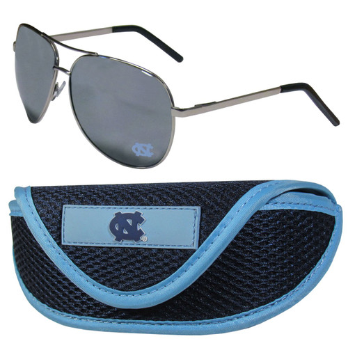North Carolina Tar Heels Aviator Sunglasses and Sports Case