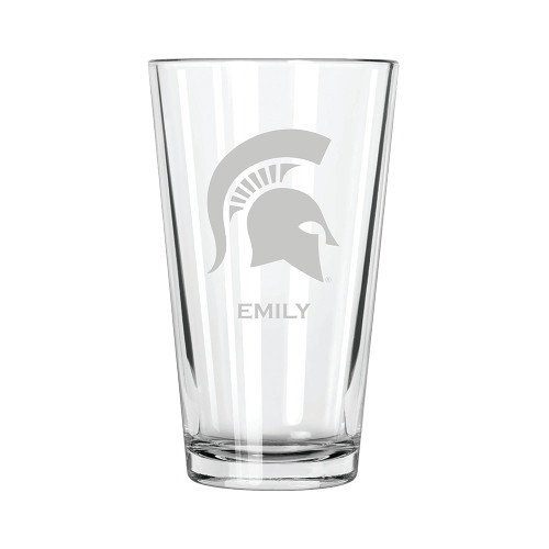 Michigan State Spartans Personalized 16 oz. Etched Pint Glass