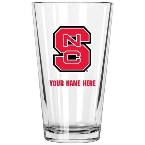 North Carolina State Wolfpack Personalized 16 oz. Pint Glass
