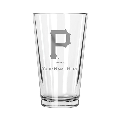 Pittsburgh Pirates Personalized 16 oz. Etched Pint Glass