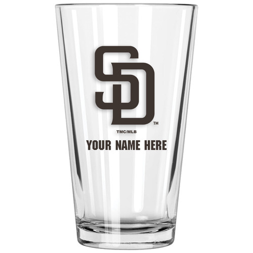 San Diego Padres Personalized 16 oz. Pint Glass